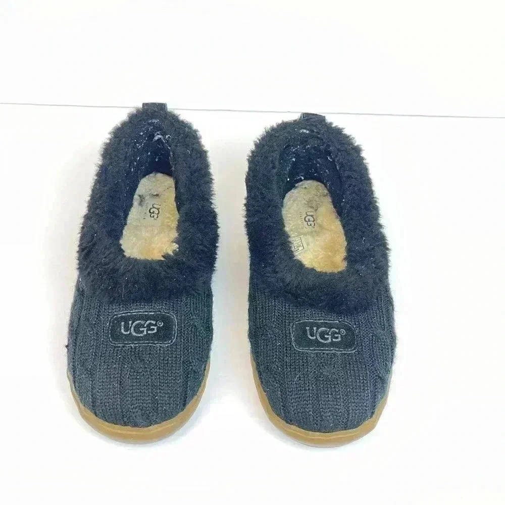UGG Women's Knit Slippers - Black and Tan